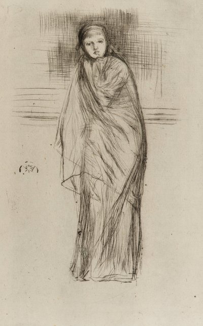 Modelo drapeado, 1870. de James Abbott McNeill Whistler