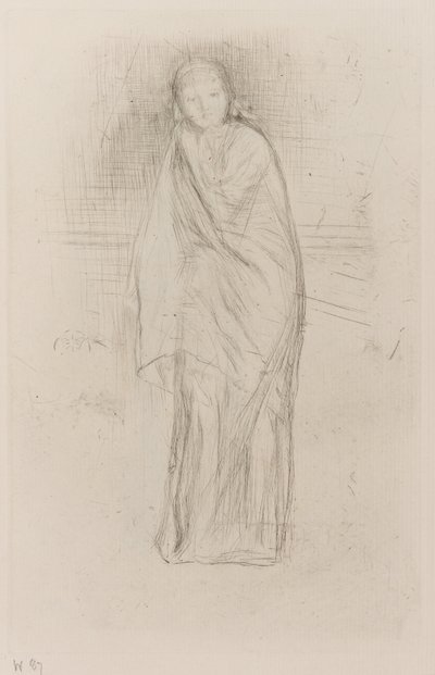 Modelo drapeado, 1870. de James Abbott McNeill Whistler