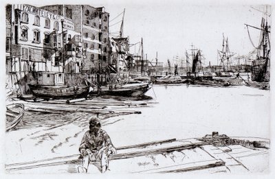 Eagle Wharf (Tyzac, Whitely and Co) de James Abbott McNeill Whistler