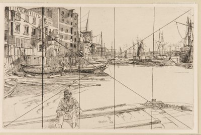 Eagle Wharf Tyzac Whiteley and Co., 1859. de James Abbott McNeill Whistler