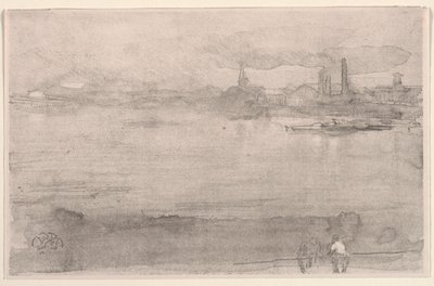De manhã cedo: o Tamisa em Battersea, Londres, 1878. de James Abbott McNeill Whistler