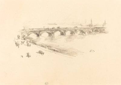 Noite, Little Waterloo Bridge, 1896. de James Abbott McNeill Whistler