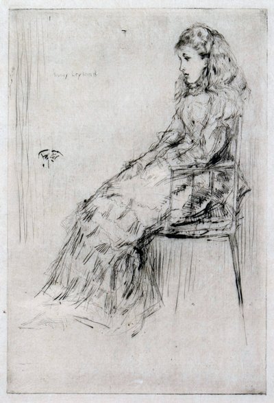 Fanny Leyland, c.1874 (ponto seco) de James Abbott McNeill Whistler