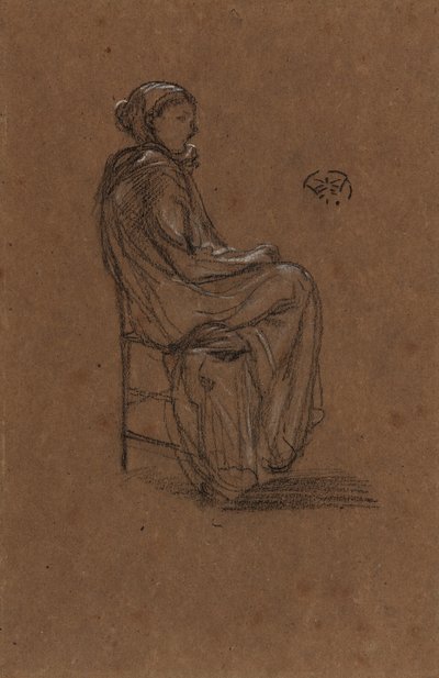 Figura feminina, sentada, 1870-1873. de James Abbott McNeill Whistler