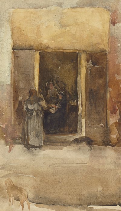 Figuras em uma entrada, c.1897-99 de James Abbott McNeill Whistler