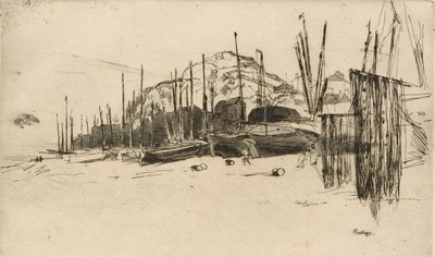 Barcos de Pesca, Hastings, 1877. de James Abbott McNeill Whistler