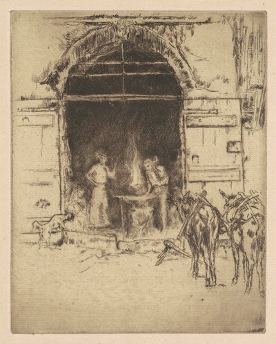 Flaming Forge, 1901. de James Abbott McNeill Whistler