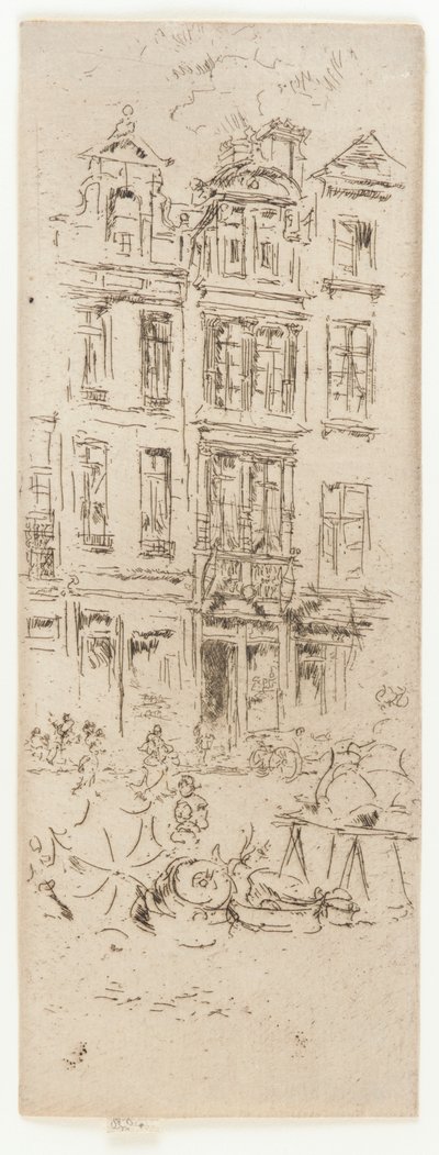 Flower Market, Bruxelas, 1887. de James Abbott McNeill Whistler