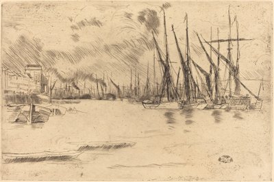 De Escadas Pickle-Herring, c. 1878. de James Abbott McNeill Whistler