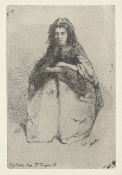 Fumette, c.1857 (gravura e ponta seca) de James Abbott McNeill Whistler
