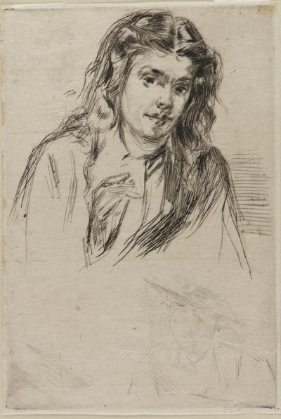 Cabeça curvada de Fumette, 1859. de James Abbott McNeill Whistler