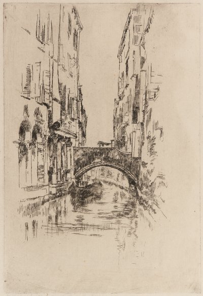 Gôndola sob uma ponte, 1879-1880. de James Abbott McNeill Whistler