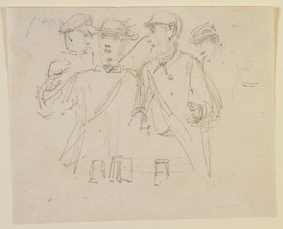 Grupo de quatro homens, 1858. de James Abbott McNeill Whistler