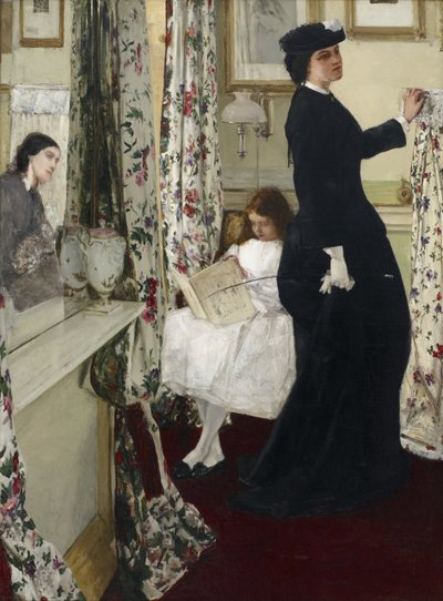 "Harmonie en vert et rose : la salle de musique" (Harmonia em Verde e Rosa : The Music Room) Peinture de James Abbott McNeill Whistler (1834-1903) 1860 Freer Gallery of Art, Washington Etats Unis de James Abbott McNeill Whistler