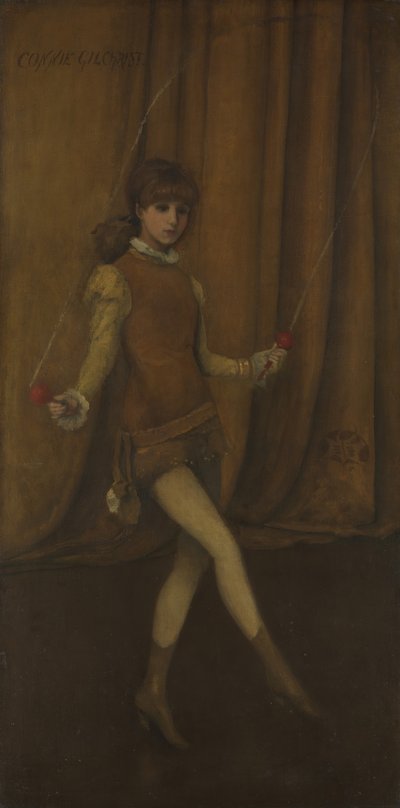 Harmonia em amarelo e dourado: The Gold GirlConnie Gilchrist, ca. 1876-77. de James Abbott McNeill Whistler