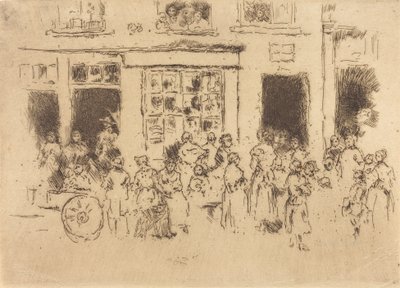 High Street, Bruxelas, 1887. de James Abbott McNeill Whistler