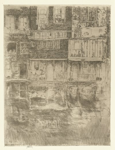Casas em Amsterdã Square House, Amsterdã de James Abbott McNeill Whistler