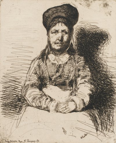 La Retameuse. Uma das doze gravuras da Nature The French Set, 1858. de James Abbott McNeill Whistler