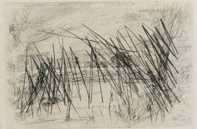 Paisagem com um Pescador, 1861. de James Abbott McNeill Whistler