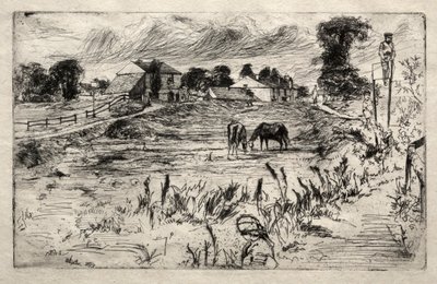 Paisagem com o cavalo, 1859. de James Abbott McNeill Whistler