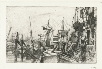 Limehouse
Dezasseis gravuras de cenas do Tamisa e outros temas (título da série) de James Abbott McNeill Whistler