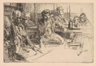 Longshoreman, 1859 (gravura e ponto de secagem em papel) de James Abbott McNeill Whistler