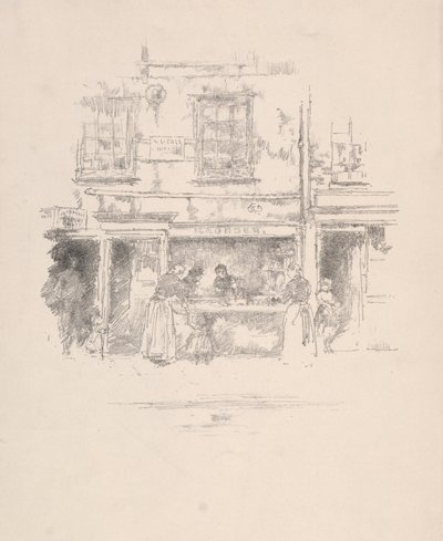 Maunders Fish Shop, Chelsea, 1890. de James Abbott McNeill Whistler