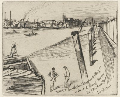Millbank, 1861 (gravura em papel) de James Abbott McNeill Whistler