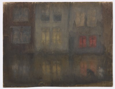 Noturno: Canal Negro e Vermelho-Back, Holanda de James Abbott McNeill Whistler