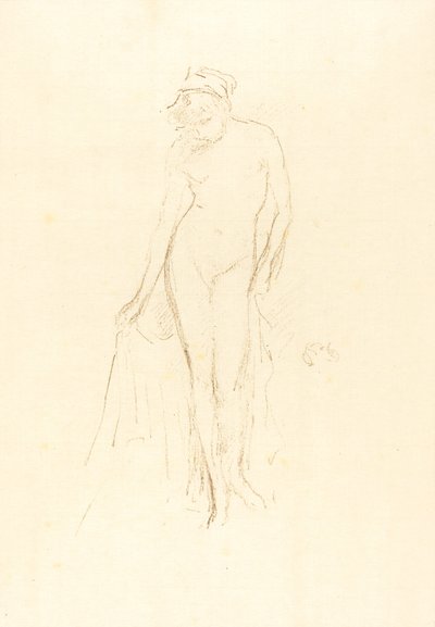 Modelo nu, em pé, c. 1891. de James Abbott McNeill Whistler