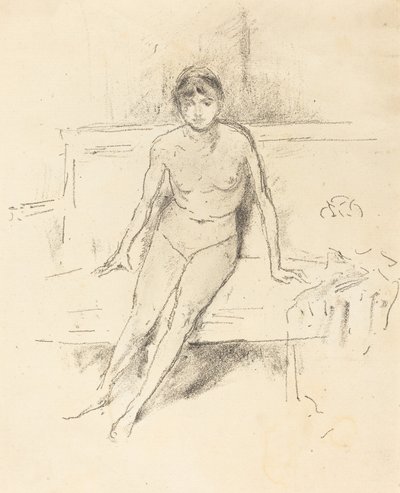 Modelo nu em um sofá Império, 1893. de James Abbott McNeill Whistler