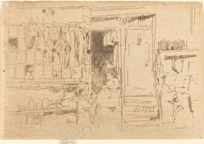 Loja de roupas velhas, No.I, c. 18841886. de James Abbott McNeill Whistler