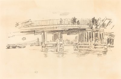 Ponte Velha de Battersea, 18791887. de James Abbott McNeill Whistler