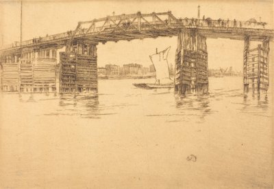 A velha Battersea Bridge, 1879. de James Abbott McNeill Whistler