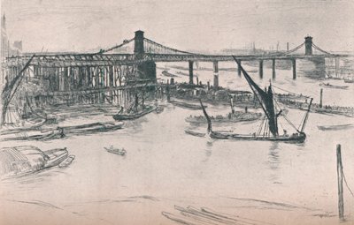 Ponte velha de Hungerford, 1861, 1903 de James Abbott McNeill Whistler
