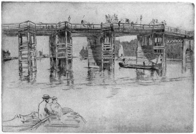 Ponte velha de Putney, 1879 1904. de James Abbott McNeill Whistler