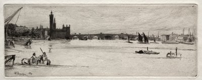 Ponte Velha de Westminster, 1871. de James Abbott McNeill Whistler