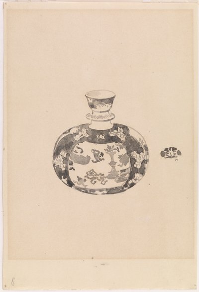 Frasco de gengibre oviforme com tampa em forma de sino, 1878. de James Abbott McNeill Whistler