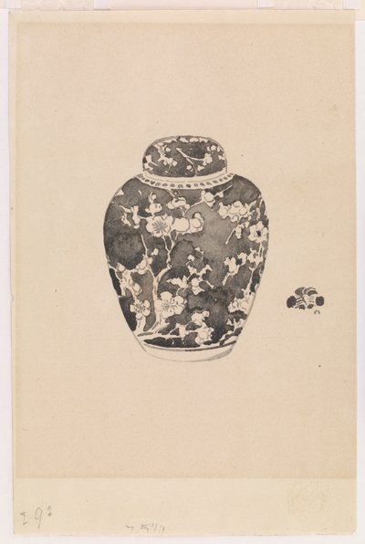 Frasco Oviforme de Gengibre com tampa em forma de sino, 1878. de James Abbott McNeill Whistler
