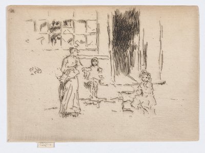 Petticoat Lane, c.1886-88 (gravura; tinta sobre papel) de James Abbott McNeill Whistler