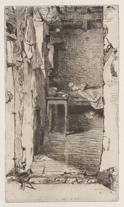 Recolhedores de trapos, Quartier Mouffetard, Paris de James Abbott McNeill Whistler