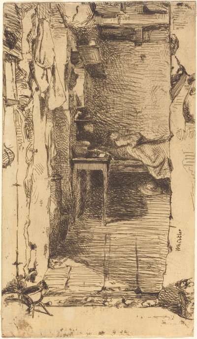 Rag Pickers, Mouffetard Quarter, Paris, 1858. de James Abbott McNeill Whistler