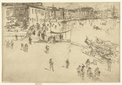 Riva del Sciavoni A Riva, nº. 2 Um conjunto de vinte e seis gravuras (título da série) de James Abbott McNeill Whistler