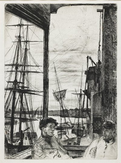 Rotherhithe de "Dezasseis Gravuras de Cenas no Tamisa e Outros Assuntos". de James Abbott McNeill Whistler