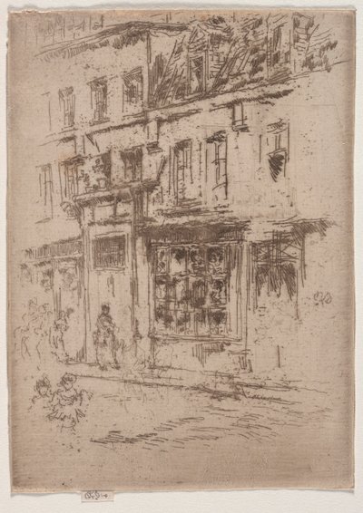 Rue du Buerre, Bruxelas. de James Abbott McNeill Whistler