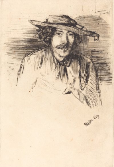 Autorretrato, 1859. de James Abbott McNeill Whistler