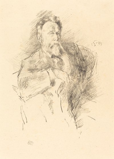 Esboço de William E. Henley, 1896. de James Abbott McNeill Whistler