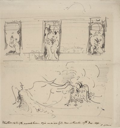 Esboço da sala do pavão, 1898 de James Abbott McNeill Whistler