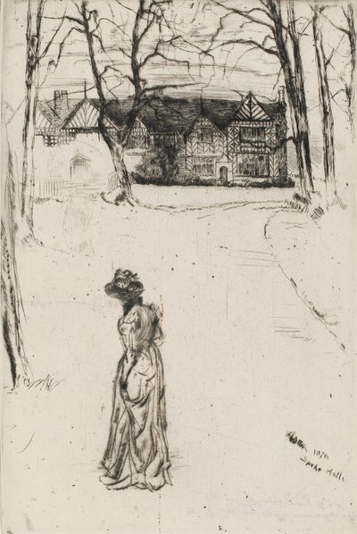 Speke Hall: The Avenue, 1870. de James Abbott McNeill Whistler