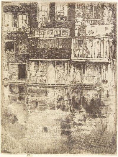 Casa Quadrada, Amsterdã, 1889 de James Abbott McNeill Whistler